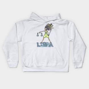 Front and Back Libra Kids Hoodie